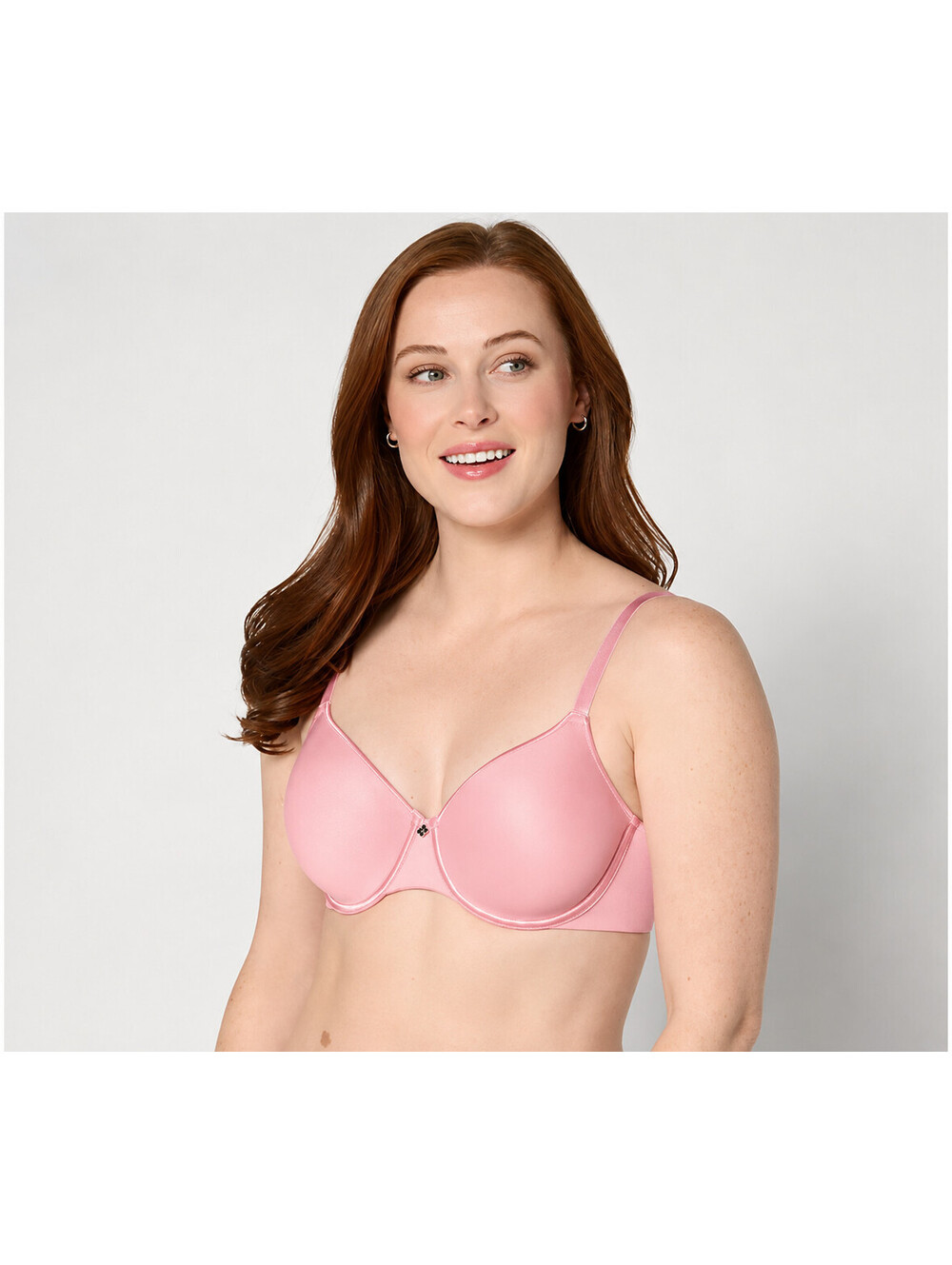 Breezies Featherlite Breathe Underwire T-Shirt Bra Peachy Pink, Size 44DDD
